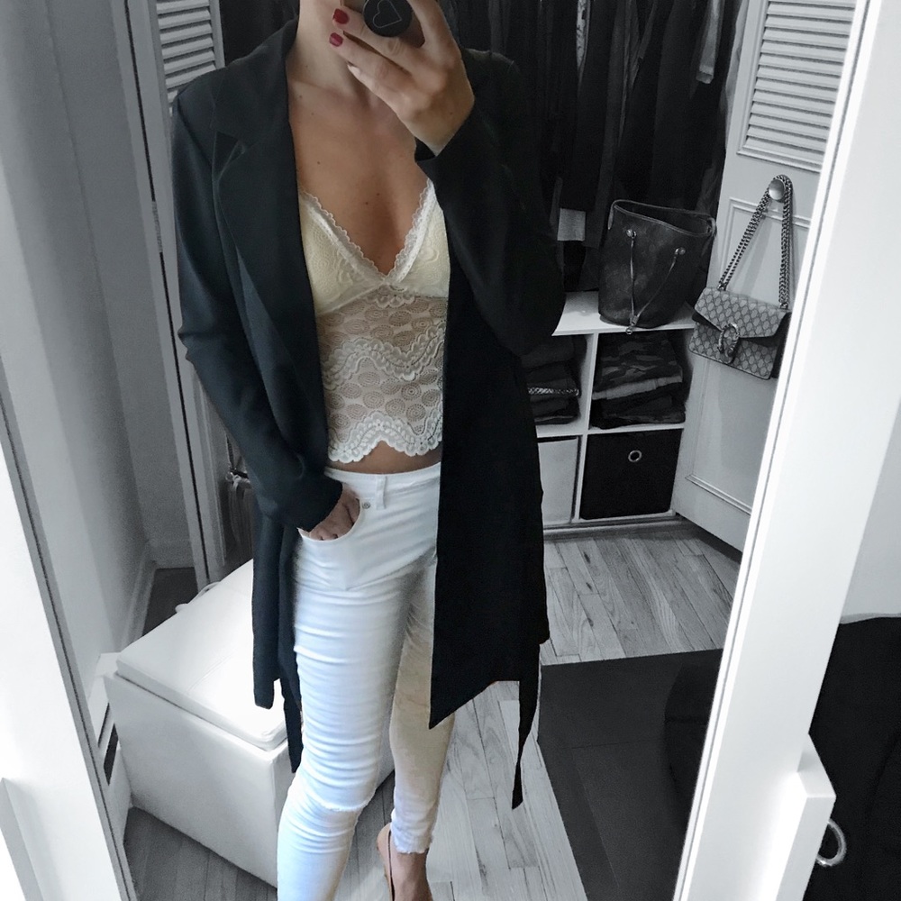 LAST 1✨Latte Tan Tie Waist Belt Jacket Coat - Picture 3 of 7